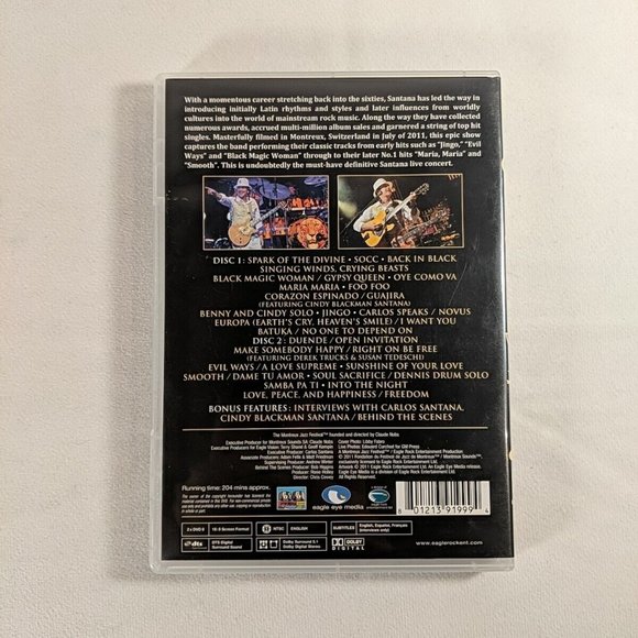 Santana Greatest Hits Live At Montreux 2011 DVD Music Concert - 2-disc - Picture 4 of 4
